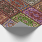 Orientalischer persischer Teppichmuster Geschenkpapier (Ecke)