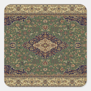 Orientalischer Persischer  Türkischer Teppich Quadratischer Aufkleber