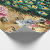 Orientalischer Pfau Dekoratives Geschenkpapier (Ecke)