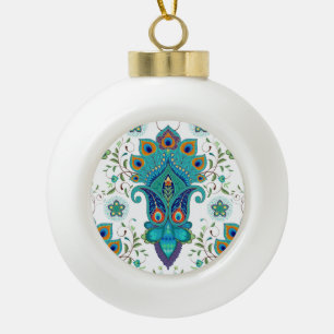 Orientalischer Pfeifen, Pfauenfedermuster. Keramik Kugel-Ornament
