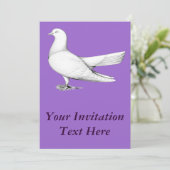 Orientalischer Roller-Taube Einladung (Stehend Vorderseite)