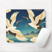 Orientalischer Rotkronenkranich-Mauspad Mousepad (Mit Mouse)