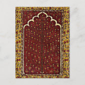 Orientalischer Rug-Look - Heiliges Baummotiv Postkarte (Vorderseite)