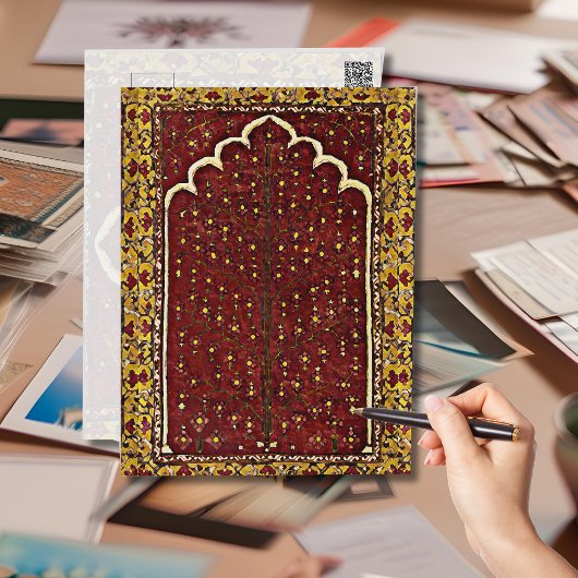 Orientalischer Rug-Look - Heiliges Baummotiv Postkarte