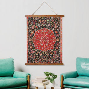Orientalischer Salat Teppich Print Wandteppich Mit Holzrahmen