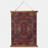 Orientalischer Scarlet Roter Perser Tabriz Rug Wandteppich Mit Holzrahmen (Vorderseite)