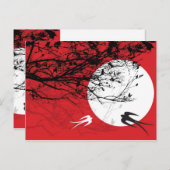 Orientalischer Schwalber auf der Mondlicht-Postkar Postkarte (Vorne/Hinten)