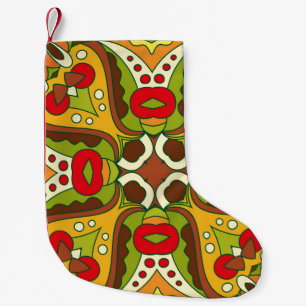 Orientalischer Stil Nahtloses Muster Kleiner Weihnachtsstrumpf