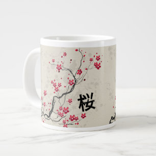 Orientalischer Stil Sakura Kirchen Blossom Kunst,  Jumbo-Tasse