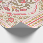 Orientalischer Stil verziertes Blumendesign Geschenkpapier (Ecke)