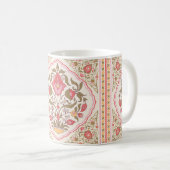Orientalischer Stil verziertes Blumendesign Kaffeetasse (VorderseiteRechts)