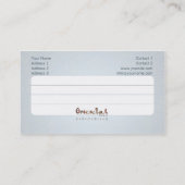 Orientalischer Tanz - Visitenkarte (Rückseite)