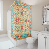 Orientalischer Teppich, Blumenmuster. Duschvorhang (Beispiel)