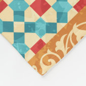 Orientalischer Teppich, Blumenmuster. Fleecedecke (Ecke)