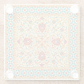 Orientalischer Teppich, Blumenmuster. Glasuntersetzer (Rückseite)