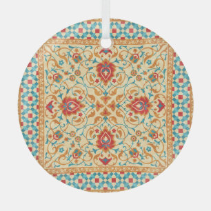 Orientalischer Teppich, Blumenmuster. Ornament Aus Glas