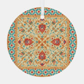 Orientalischer Teppich, Blumenmuster. Ornament Aus Glas (Rückseite)