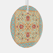 Orientalischer Teppich, Blumenmuster. Ornament Aus Glas (Vorderseite Rechts)