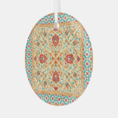 Orientalischer Teppich, Blumenmuster. Ornament Aus Glas (Vorderseite links)