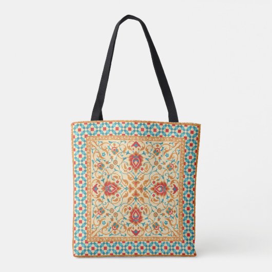 Orientalischer Teppich, Blumenmuster. Tasche (Rückseite)