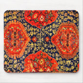Orientalischer Teppich in blau und hellorange Mousepad (Vorne)