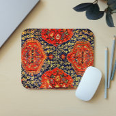 Orientalischer Teppich in blau und hellorange Mousepad