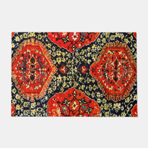 Orientalischer Teppich in Blau und Orange - groß Fußmatte
