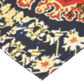 Orientalischer Teppich in Blau und Orange Tischdecke (Schrägansicht)