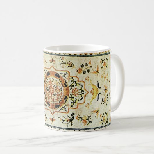 Orientalischer Teppich in hellen Farben Kaffeetasse (VorderseiteRechts)