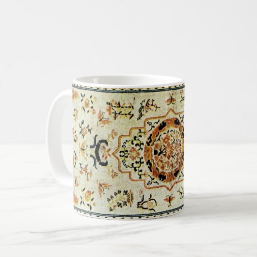 Orientalischer Teppich in hellen Farben Kaffeetasse (Vorderseite Links)
