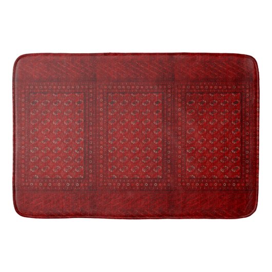 Orientalischer Teppich in Rot Badematte (Vorderseite)