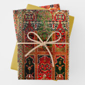 Orientalischer Teppich in Rot und Grün Geschenkpapier Set (Beispiel)