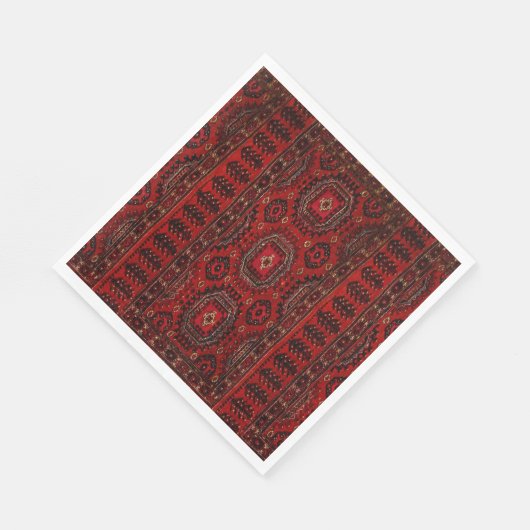 Orientalischer Teppich in warmen Farben Serviette (Ecke)