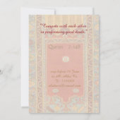 Orientalischer Teppich Ladik Stil - Mittagessen Einladung (Rückseite)