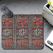 Orientalischer Teppich-Look - rot-schwarz Mousepad