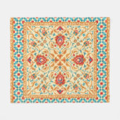 Orientalischer Teppich, verzierte Blumenmuster, St Fleecedecke (Vorderseite (Horizontal))