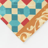 Orientalischer Teppich, verzierte Blumenmuster, St Fleecedecke (Ecke)