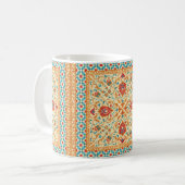 Orientalischer Teppich, verzierte Blumenmuster, St Kaffeetasse (Vorderseite Links)