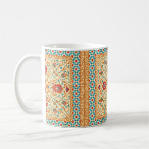 Orientalischer Teppich, verzierte Blumenmuster, St Kaffeetasse