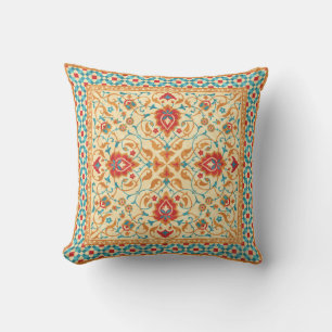 Orientalischer Teppich, verzierte Blumenmuster, St Kissen