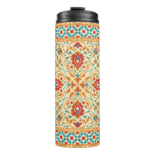 Orientalischer Teppich, verzierte Blumenmuster, St Thermosbecher