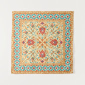 Orientalischer Teppich, verzierte Blumenmuster, St Wandteppich (Vorderseite (Horizontal))