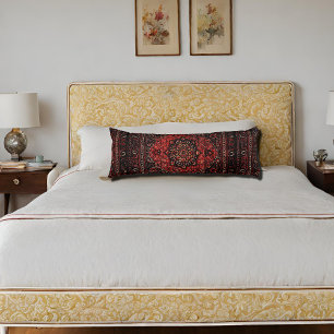 Orientalischer Teppichblick auf dem Rose Seitenschläferkissen