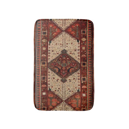 Orientalischer Teppichentwurf in der Orange und in Badematte (Vorderseite Vertikal)