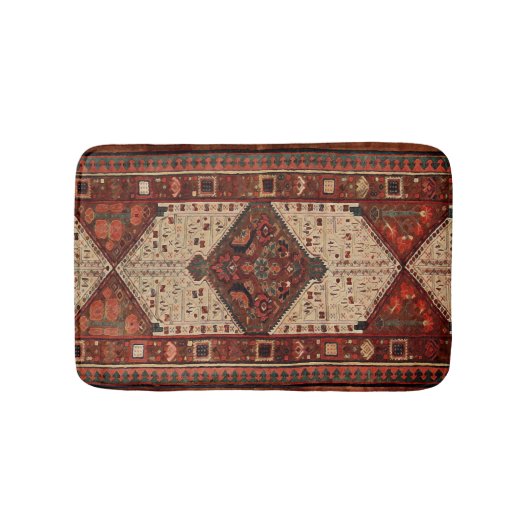 Orientalischer Teppichentwurf in der Orange und in Badematte (Vorderseite)