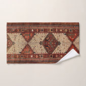 Orientalischer Teppichentwurf in der Orange und in Badhandtuch Set (Handtuch)