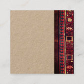 Orientalischer Teppichentwurf  Quadratische Visitenkarte (Rückseite)