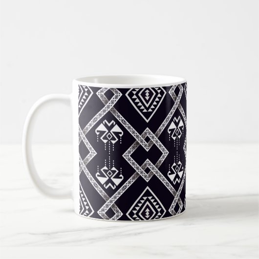 Orientalischer, traditioneller, nahtloser Hintergr Kaffeetasse (Links)