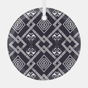 Orientalischer, traditioneller, nahtloser Hintergr Ornament Aus Glas