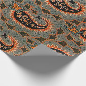 Orientalischer türkischer Paisley Teppich Geschenkpapier (Ecke)